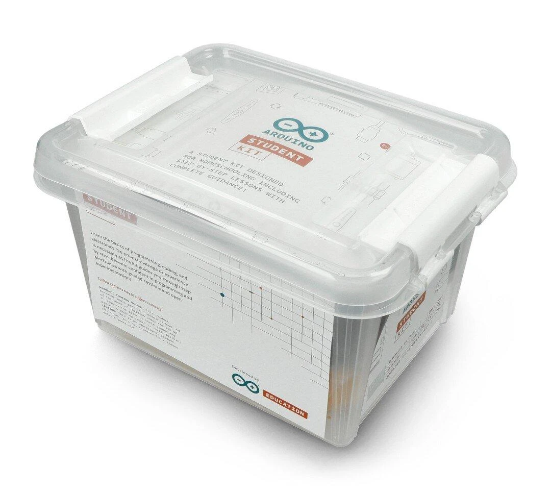 Arduino Student Kit: saugojimo dėžutė su instrukcijomis