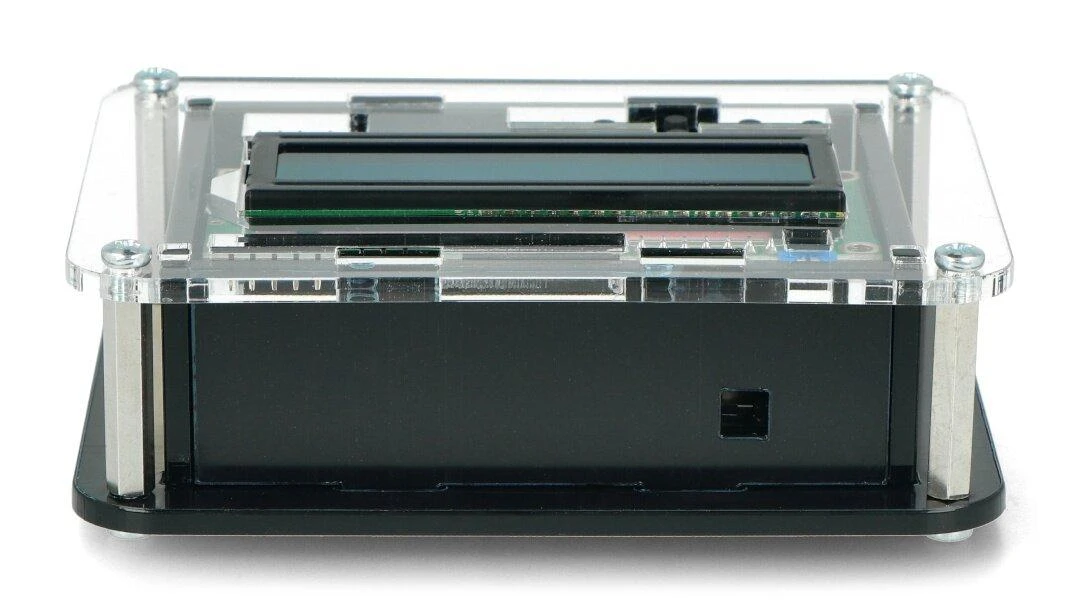 Arduino dėklas su LCD ekranu, šoninis vaizdas