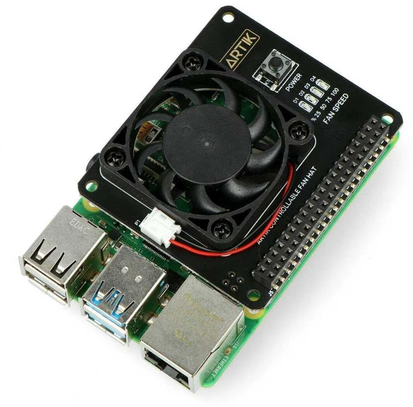 Argon Fan HAT v1.5 - modulis su ventiliatoriumi, skirtas Raspberry Pi