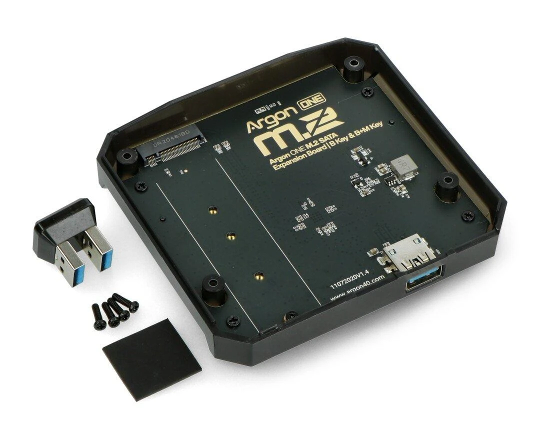 Argon ONE M.2 SATA išplėtimo plokštė - skirta Raspberry Pi 4B