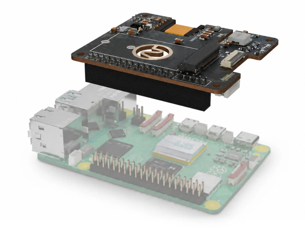 Argon40 Argon Industria PoE+ HAT su M.2 NVMe – skydas, skirtas Raspberry Pi 5