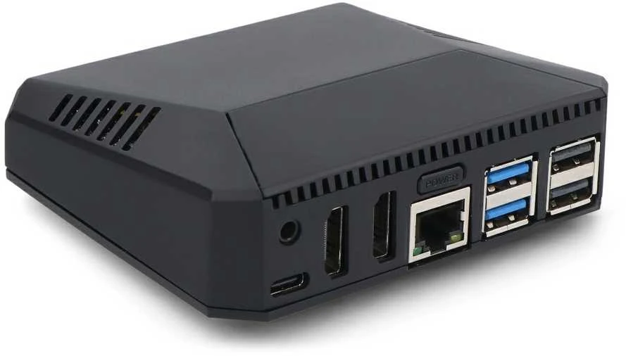 Argon ONE V3 korpusas Raspberry Pi 5 su jungtimis