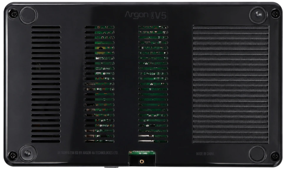 Argon40 Argon ONE V5 – aliuminio korpusas su įmontuotu ventiliatoriumi, skirtas Raspberry Pi 5