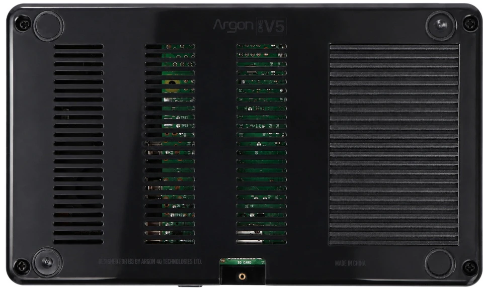 Argon40 Argon ONE V5 – aliuminio korpusas, skirtas Raspberry Pi 5 su aušinimu ir 2 NVMe