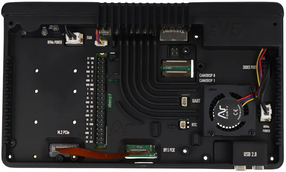 Argon40 Argon ONE V5 – aliuminio korpusas su įmontuotu ventiliatoriumi, skirtas Raspberry Pi 5