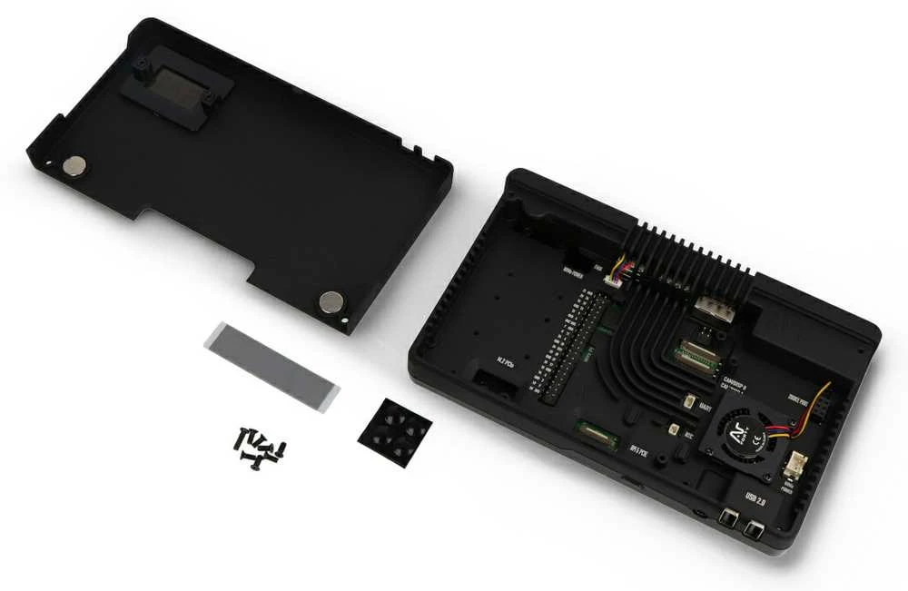 Argon40 Argon ONE V5 dėklas Raspberry Pi 5 - su ventiliatoriumi ir radiatoriumi - aliuminis - juodas