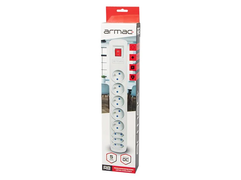 5442# ARMAC R8/SZ/15 Armac Surge Protection ARC8 (8 lizdai) 10A 1.5M pilkas