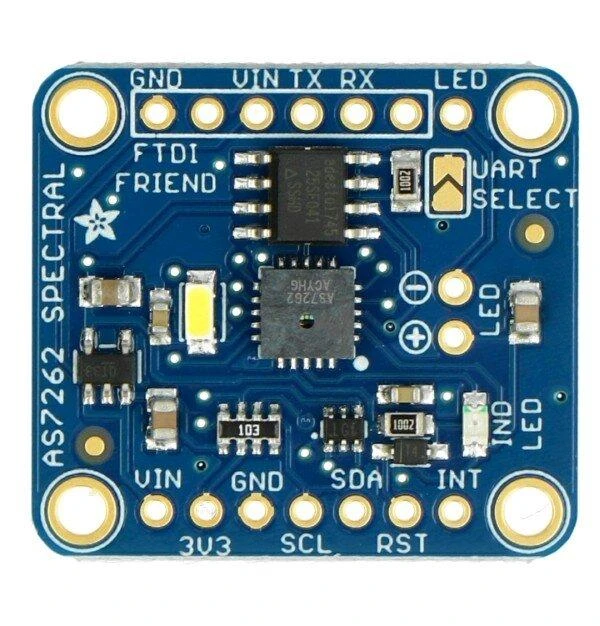 AS7262, 6 kanalų matomos šviesos / spalvų spektro jutiklis, Adafruit 3779