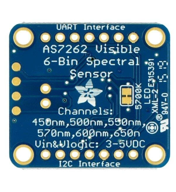 AS7262, 6 kanalų matomos šviesos / spalvų spektro jutiklis, Adafruit 3779