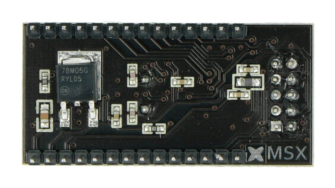 ATmega328 modulis – apatinė plokštės pusė