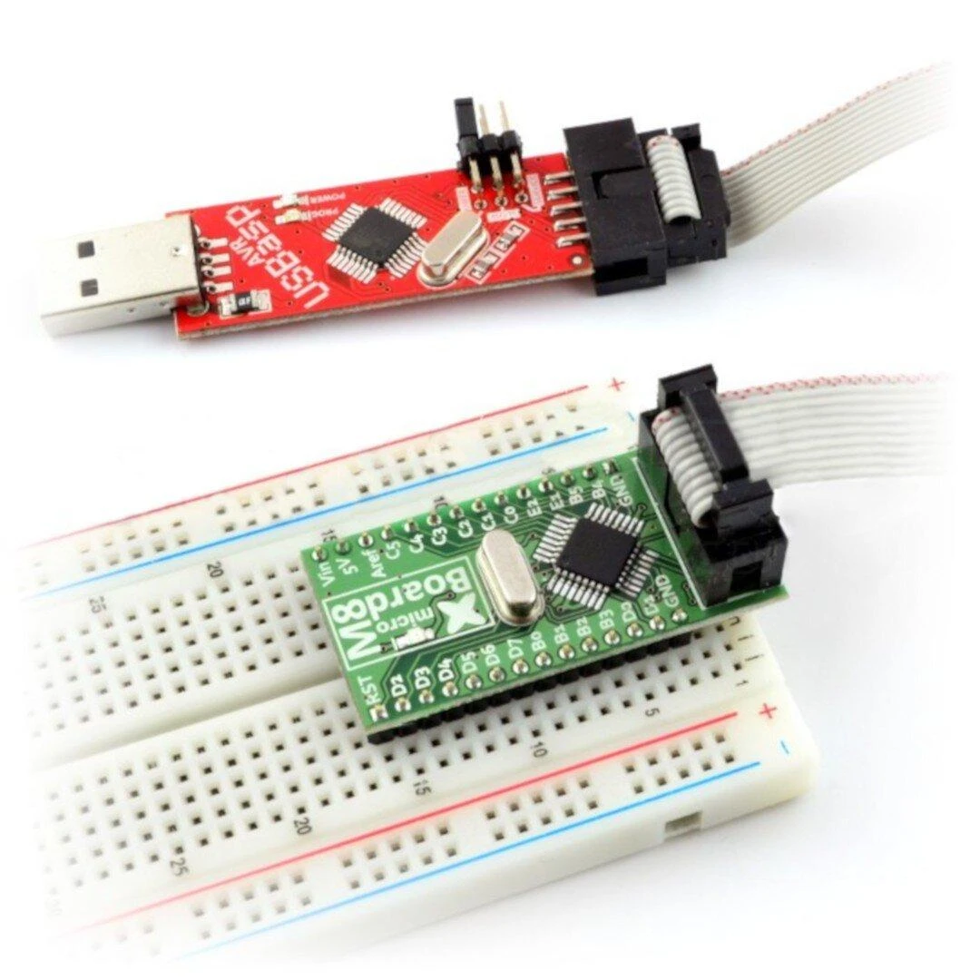 MicroBOARD-M8 modulis su jungtimi maketavimo plokštėje