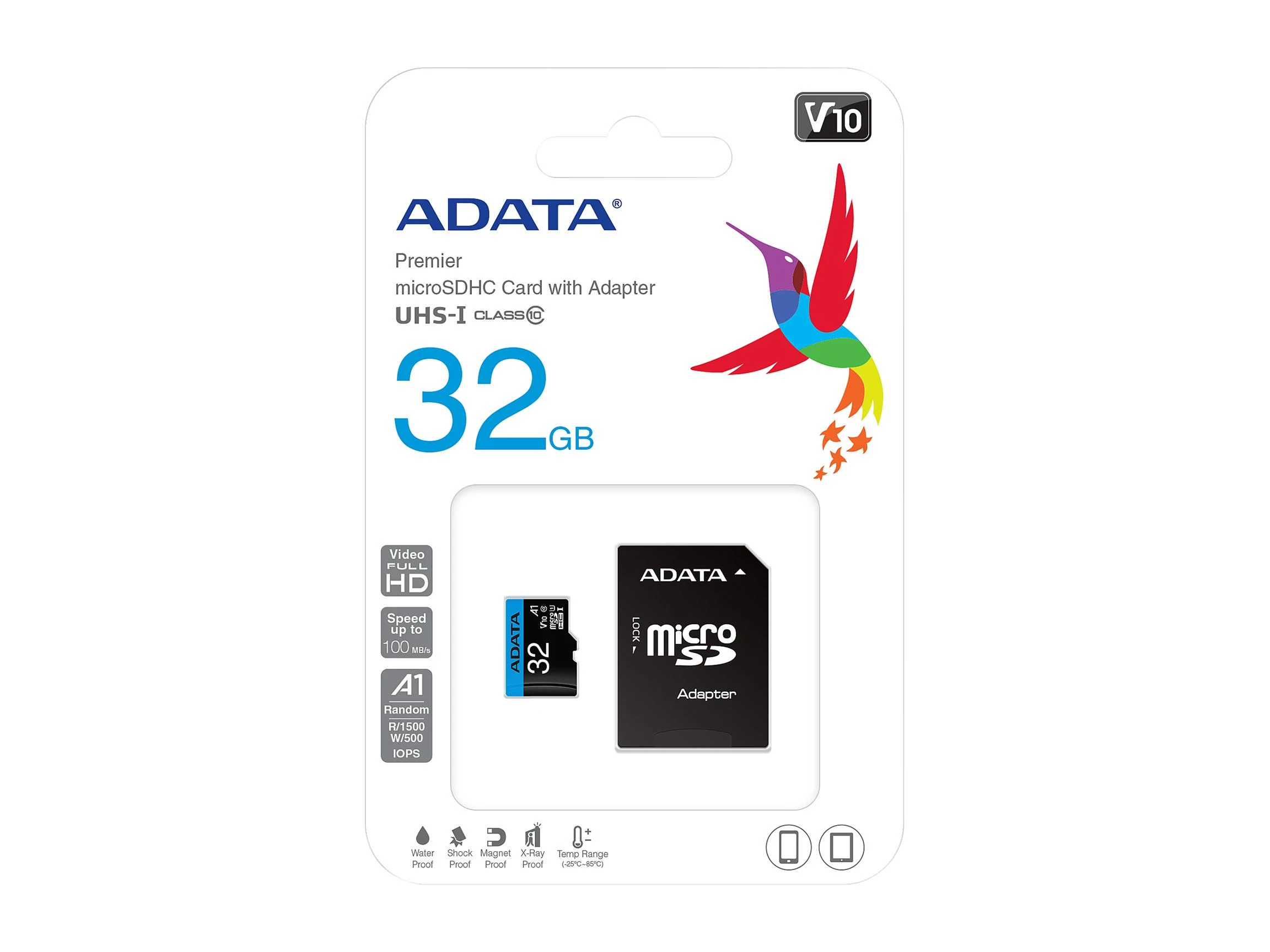 ADATA 32GB Micro SDHC V10 85MB/s + adapteris