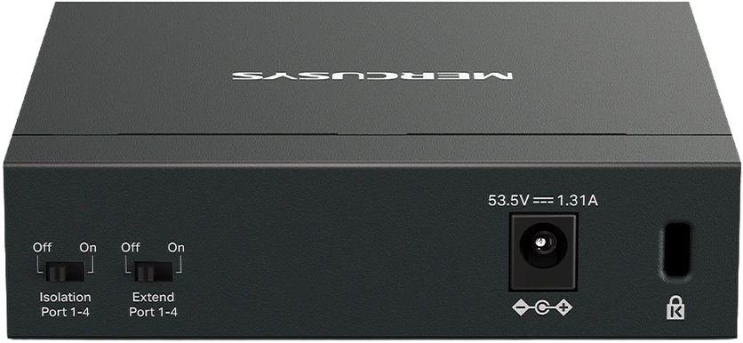 Šakotuvas Mercusys 5-port Gigabit Desktop Switch su 4-Port PoE+ | Mercusys