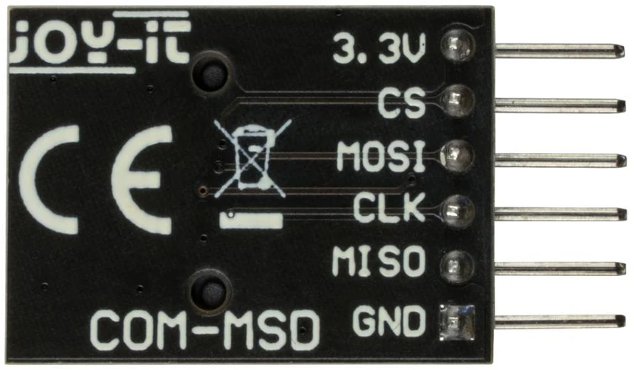 Atminties kortelė Micro SD kortelių skaitytuvo modulis – Joy-IT COM-MSD