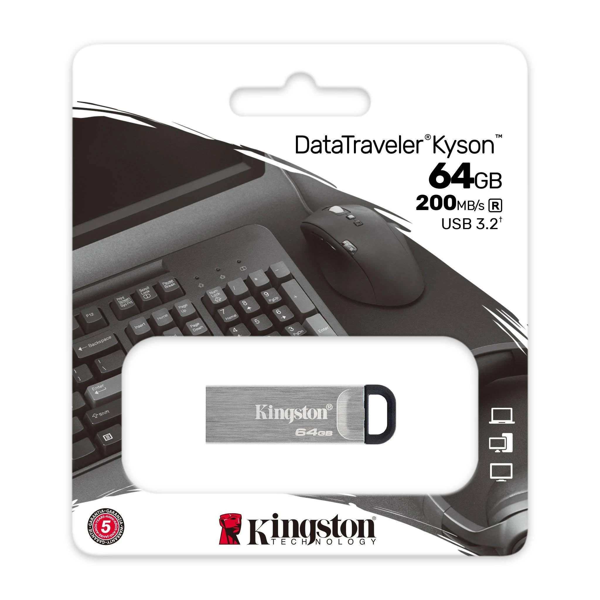 KINGSTON DATATRAVELER KYSON 64GB USB3.2 GEN 1