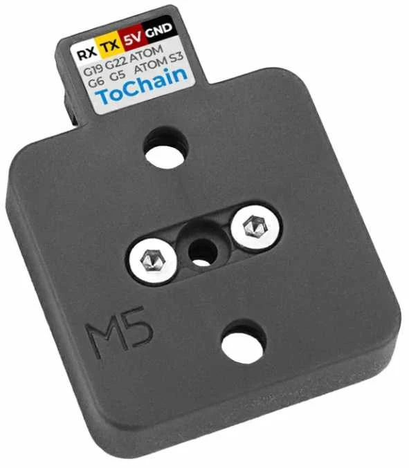 M5Stack Atomic ToChain modulis su jungčių žymėjimu