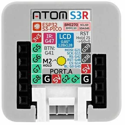 AtomS3R Dev Kit – 0.85 colio ekrano kūrimo modulis – M5Stack C126