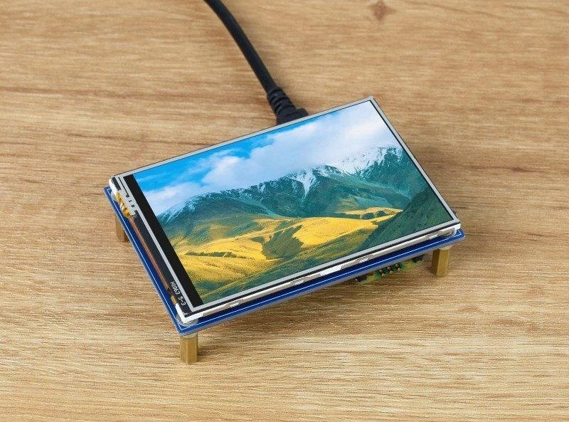 Atsparus jutiklinis LCD IPS ekranas 3.5" 480x320px, SPI, 65K RGB, skirtas Raspberry Pi Pico, Waveshare 19907