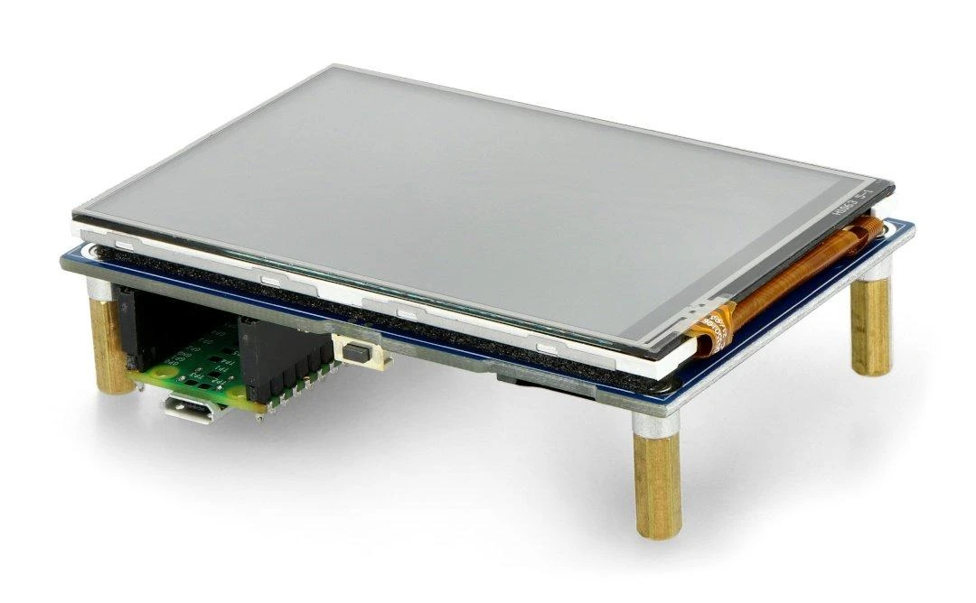 Atsparus jutiklinis LCD IPS ekranas 3.5" 480x320px, SPI, 65K RGB, skirtas Raspberry Pi Pico, Waveshare 19907