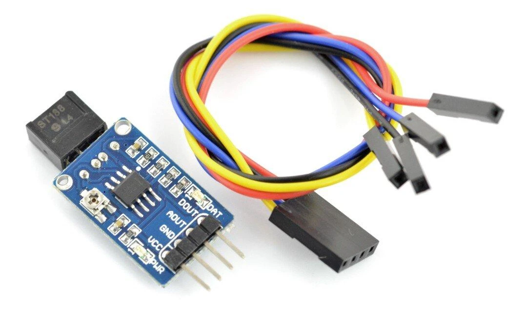 Waveshare atstumo jutiklio modulis su prijungtais laidais