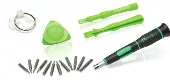 Atsuktuvas ir antgalių rinkinys Apple produktų remontui, Pro'sKit