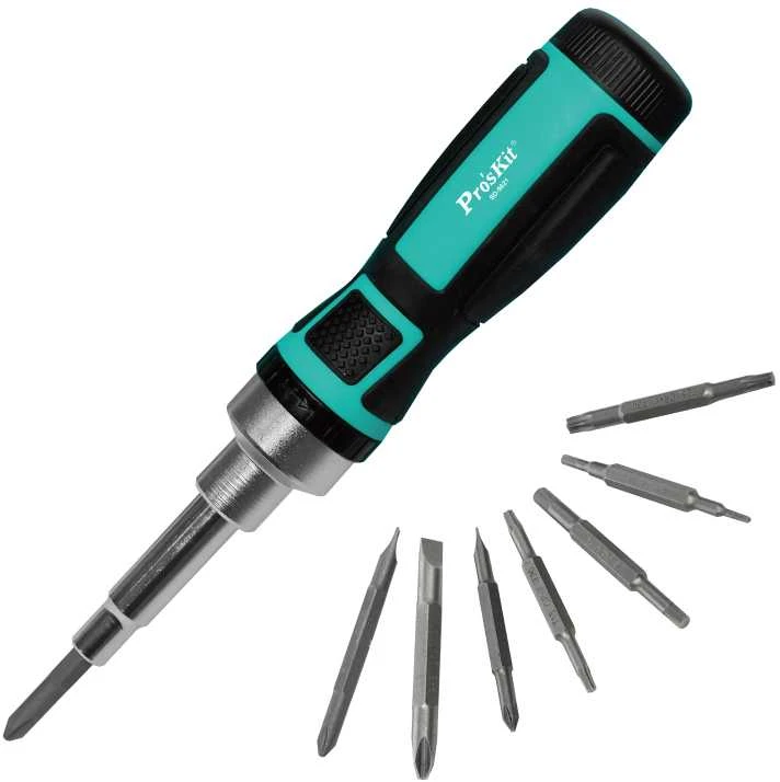Atsuktuvas su galvutėmis ir antgaliu komplektu SD-9821 Pro'sKit