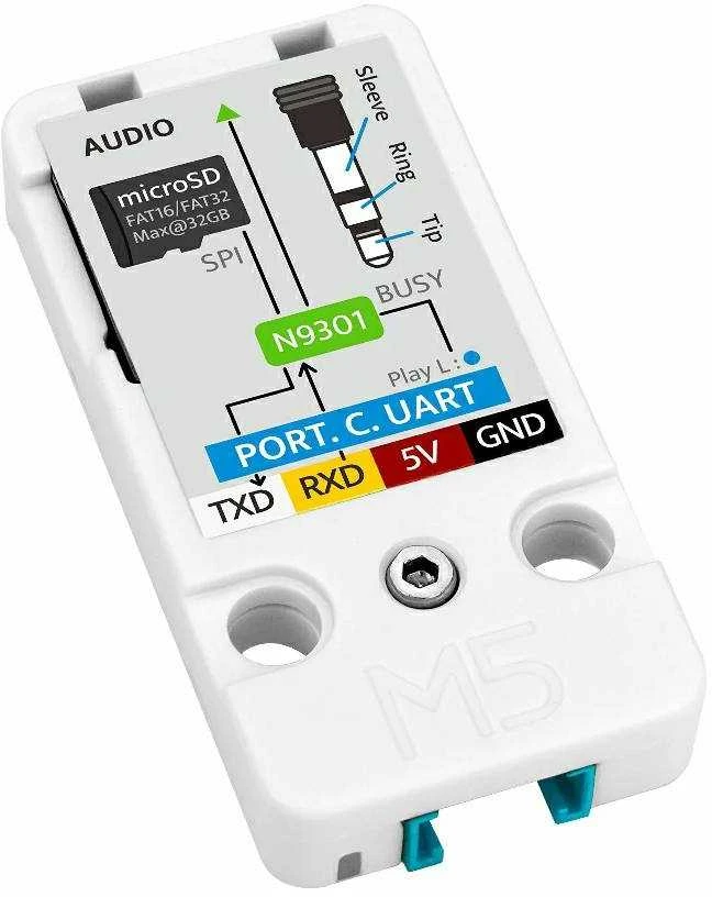 AudioPlayer - MP3/WAV garso grotuvas - N9301 - Įrenginio išplėtimo modulis - M5Stack U197