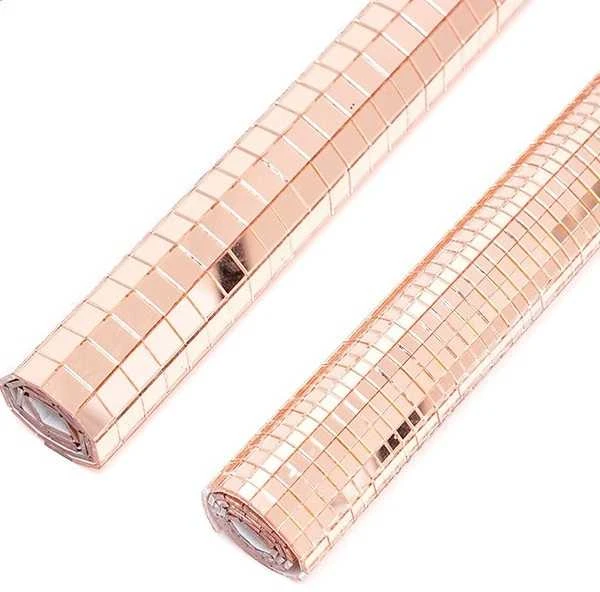 Oem Auksinė stiklo mozaika – ritinėlis 100x4cm 1mm – lipnus 3D mozaikos lipdukas