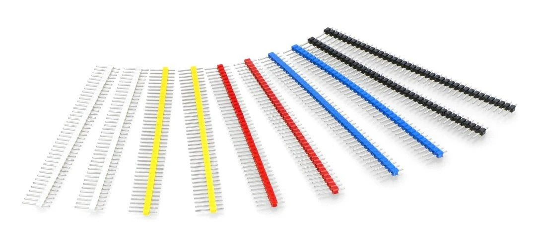 Spalvotų kaiščių jungtys 2.54mm, 10 vienetų rinkinys