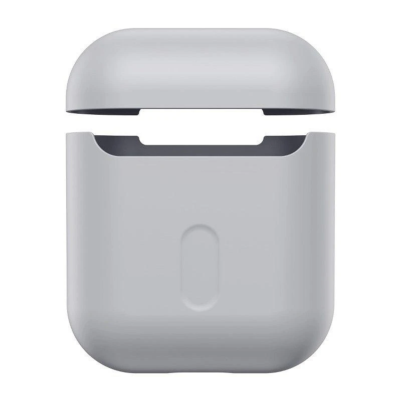 Baseus Super Thin Silica Gelinis Dėklas AirPods 1/2 - Pilkas