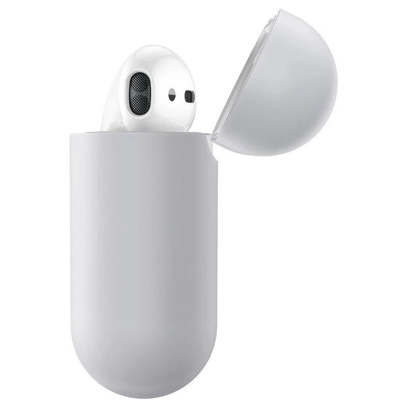 Baseus Super Thin Silica Gelinis Dėklas AirPods 1/2 - Pilkas