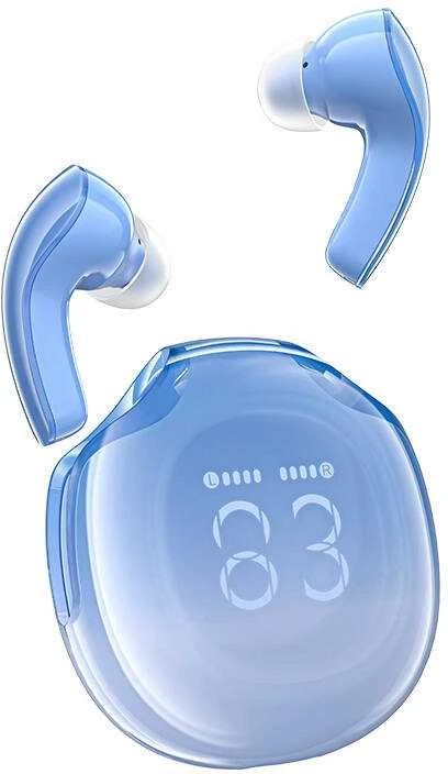 Ausinės TWS Acefast T9, Bluetooth 5.3, IPX4 (ledyno mėlyna)