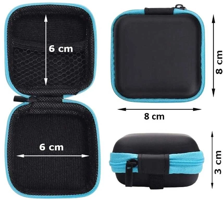 Oem Ausinių dėklas - 75x75x30mm - Dėžutė daiktams laikyti - Dangtelis