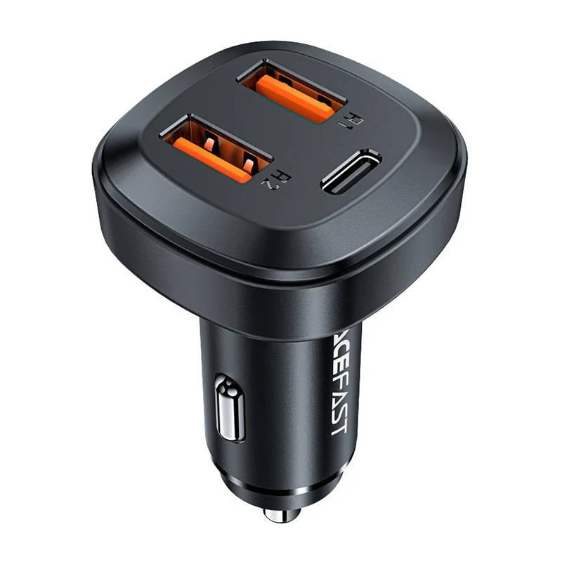 Automobilinis įkroviklis Acefast B9 66W 2xUSB-A+USB-C juodas