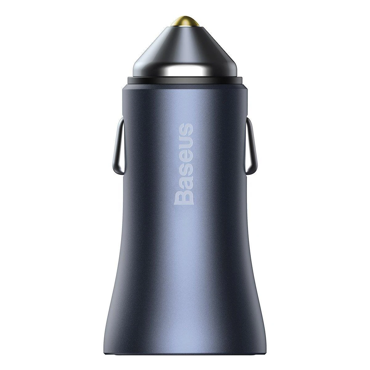 Baseus Automobilinis įkroviklis 40W 12-24V 2xUSB QC4.0 SCP FCP AFC su USB-C 1m laidu, pilkas