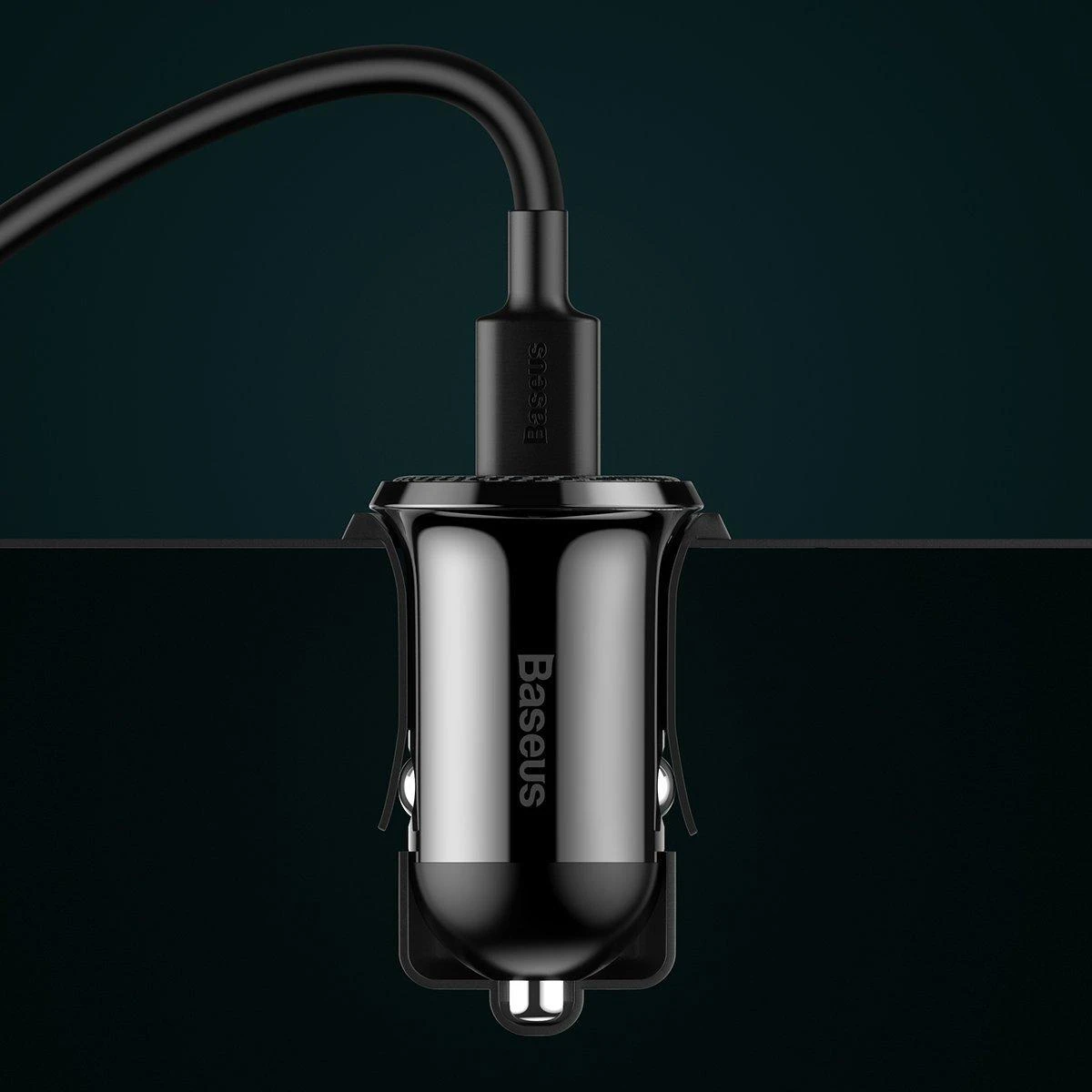Automobilinis įkroviklis Baseus Grain Pro 2x USB 4.8A - Juodas