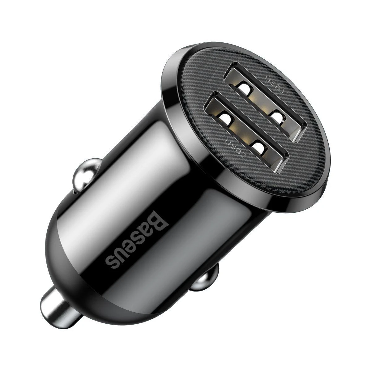 Automobilinis įkroviklis Baseus Grain Pro 2x USB 4.8A - Juodas