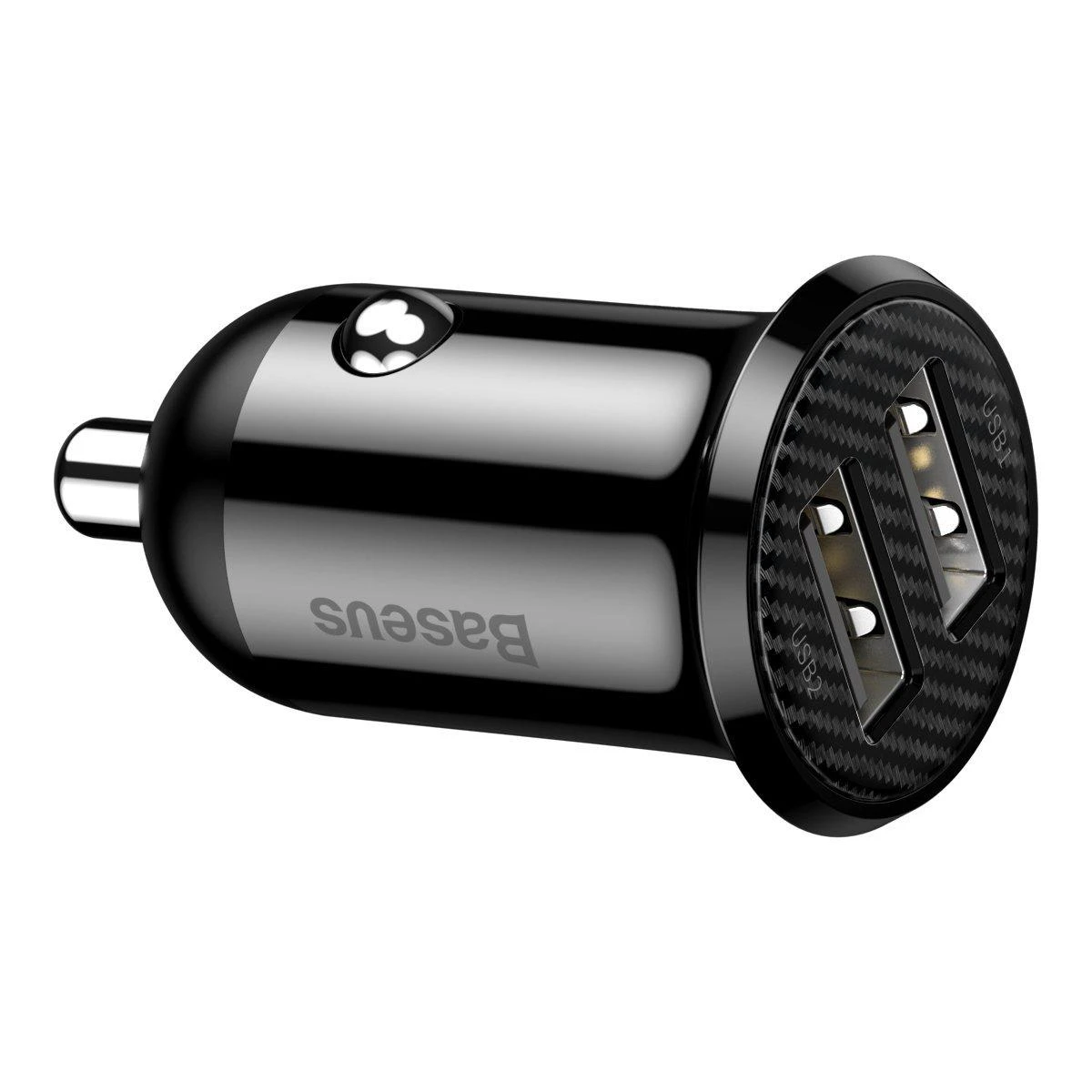 Automobilinis įkroviklis Baseus Grain Pro 2x USB 4.8A - Juodas