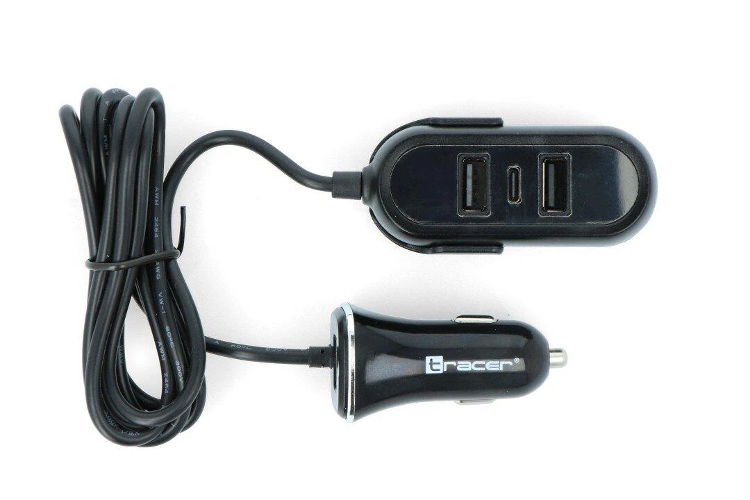 Automobilinis įkroviklis Tracer 12-24V Multicharge 3x USB 7.2A + PD 18W