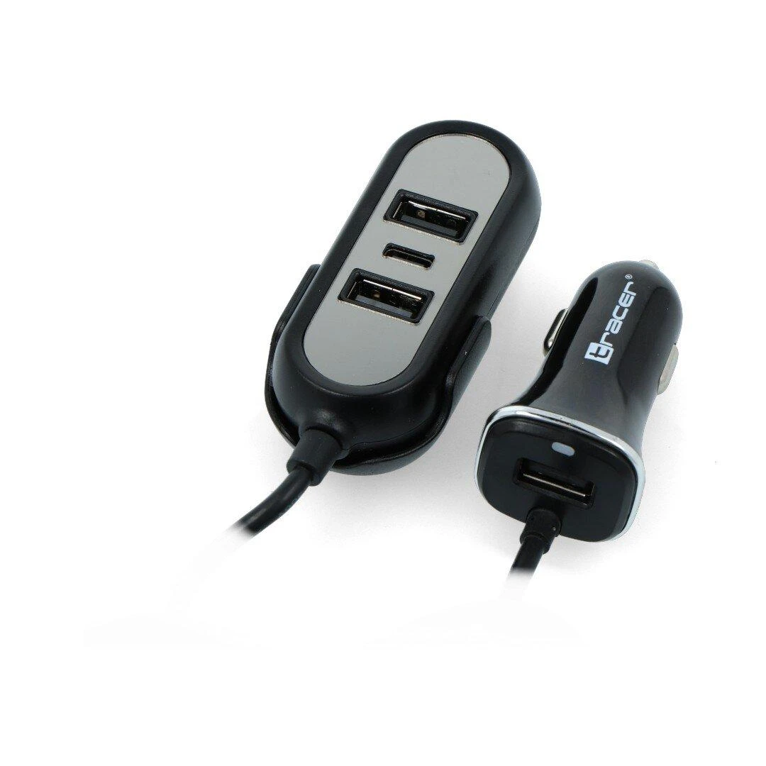Automobilinis įkroviklis Tracer 12-24V Multicharge 3x USB 7.2A + PD 18W
