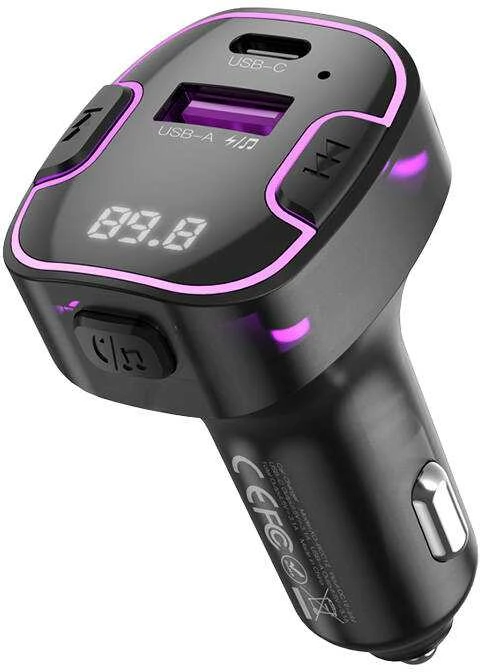 Automobilinis įkroviklis XO BCC12 Bluetooth MP3+5V3.1A (juodas)