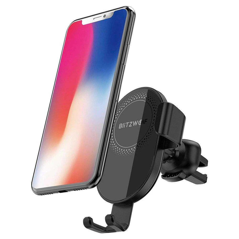 Automobilinis telefono laikiklis su belaidžiu įkrovikliu BlitzWolf BW-CW1