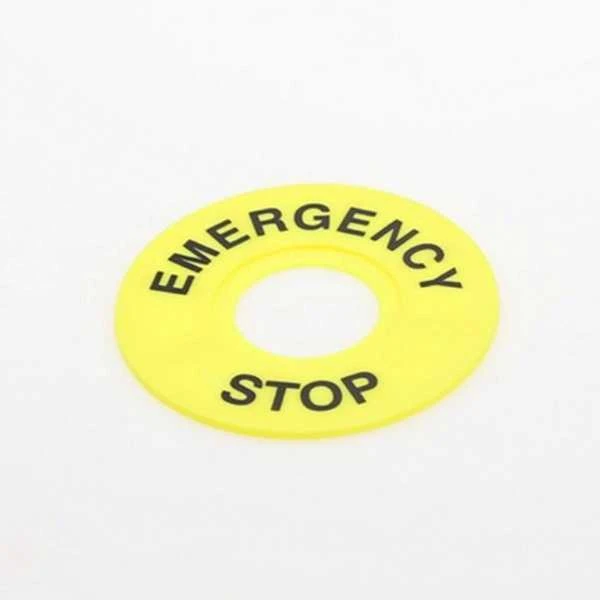 Oem AVARINIO STOP etiketė - 40 mm - Įspėjamasis žiedas saugos mygtukui