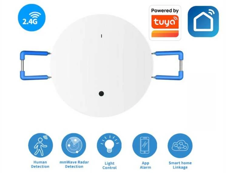 Avatto Būvio ir judesio jutiklis su šviesos matavimu, įleidžiamas, 12V ZigBee TUYA / Smart Life
