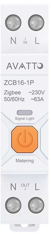Avatto Išmani relė DIN bėgeliui 230Vac, 16A, ZigBee TUYA, su energijos matavimo funkcija