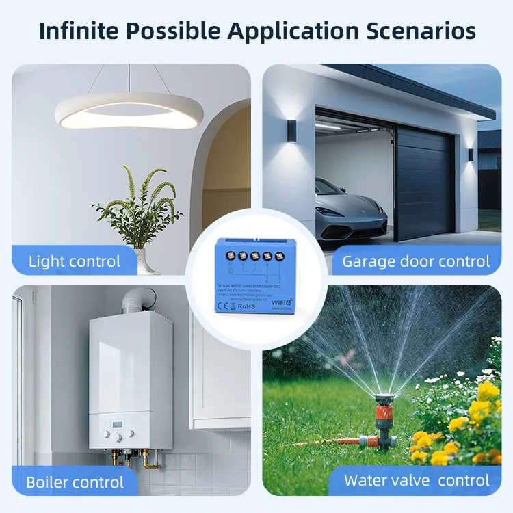 Avatto Išmani relė Wi-Fi 6, 230Vac 8A, 30Vdc 5A, MINI, su sausu kontaktu, TUYA / Smart Life