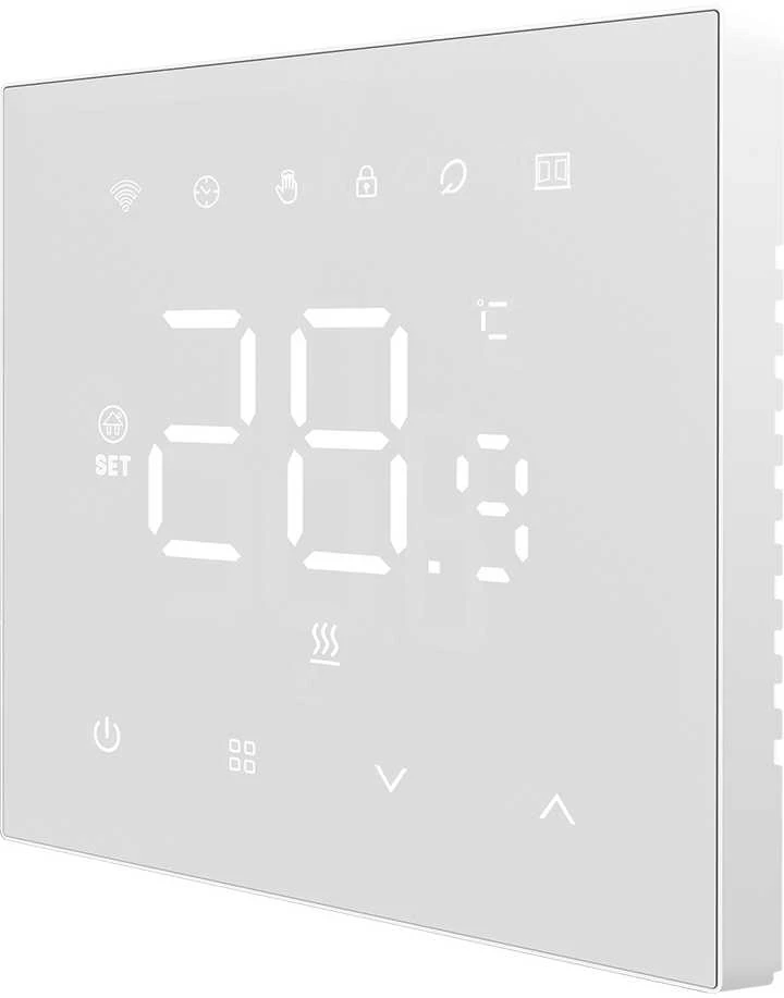 Avatto Išmanus, sieninis termostatas grindų termo pavaroms 3A, 230V, Wi-Fi, juodas, TUYA / Smart Life
