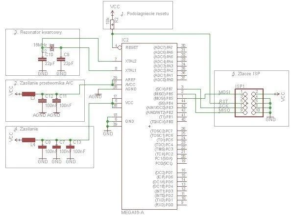 Generic AVR mikrovaldiklis - ATmega16A-PU - DIP