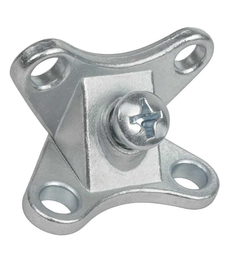 Oem Baldų kampinė jungtis 20x18mm su dangteliu - balta - Baldų laikiklis - Kampinė atrama