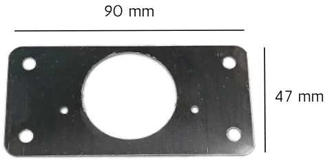 Vyrių remonto plokštė 90x47mm - 1mm plokštė - baldų vyrių remontas